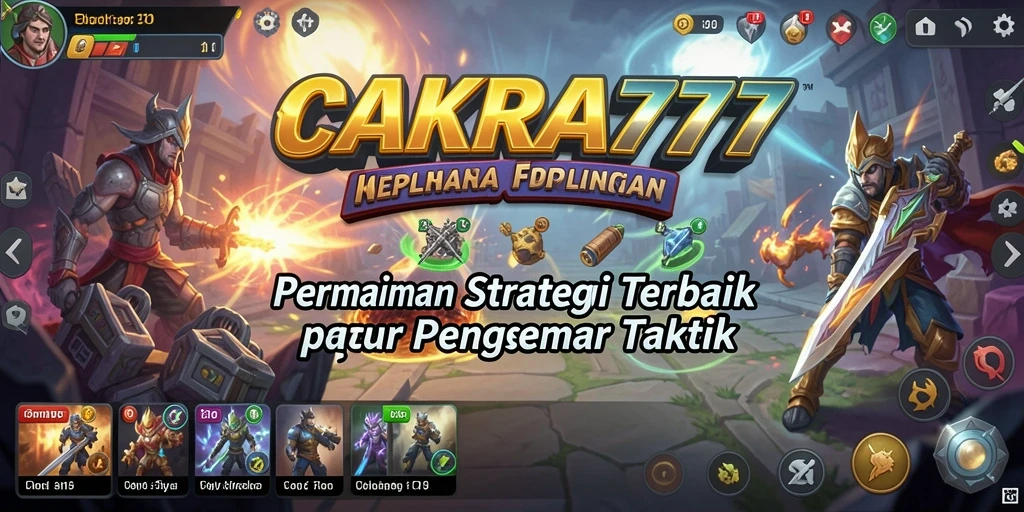 Screenshot utama CAKRA777 menampilkan aksi permainan strategi yang mendebarkan.