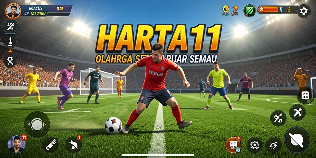 Tampilan gameplay seru dengan berbagai jenis olahraga di HARTA11.