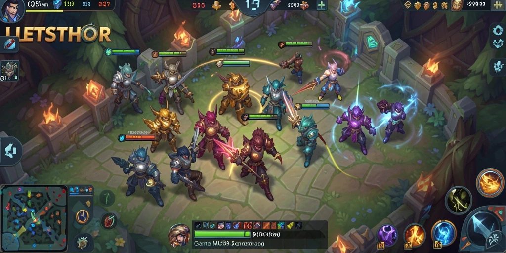 Gameplay seru dan kompetitif dalam LETSTHOR, permainan MOBA terbaik.