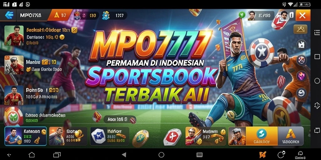 Tampilan screenshot MPO777 menunjukkan antarmuka menarik dari aplikasi Sportsbook.