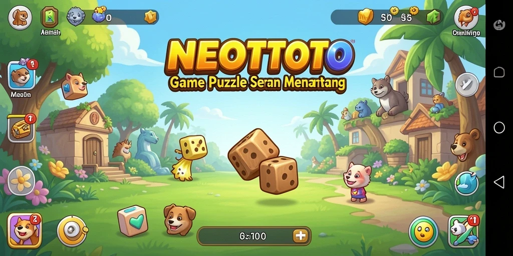 Tampilan gameplay NEOTOTO yang menantang dan interaktif.