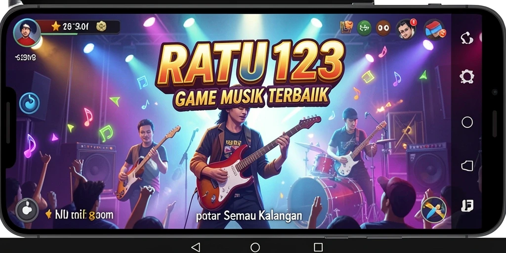 Tampilan gameplay menarik dari RATU123 dengan berbagai fitur musik.