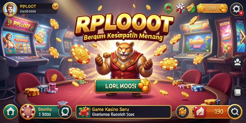 Screenshot utama RPLOOT menampilkan gameplay Kasino yang seru dan menarik.