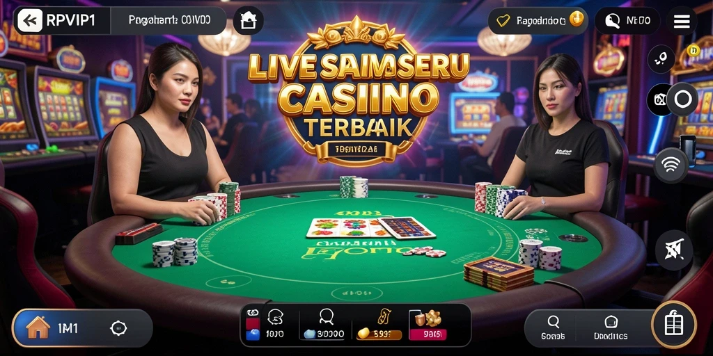Screenshot gameplay RPVIP1 dengan dealer langsung yang interaktif.