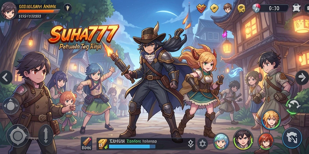 Gameplay menarik dengan karakter anime penuh warna.