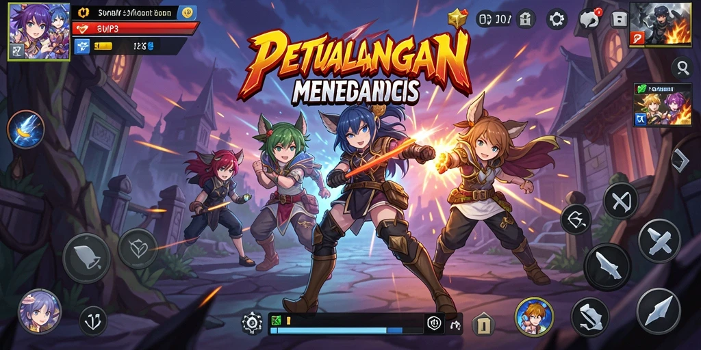 Tampilan utama gameplay SVIP3 dengan karakter Anime yang dinamis.