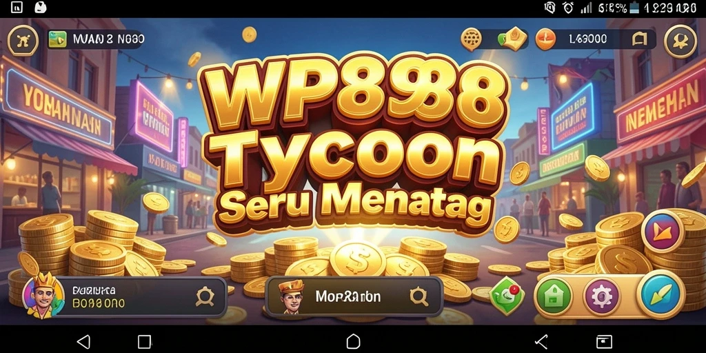 Screenshot gameplay WP888 menampilkan manajemen bisnis yang seru.