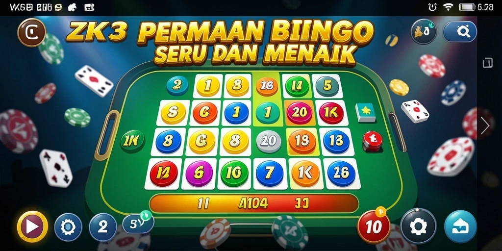 Tampilan screenshot ZK3 yang menampilkan gameplay Bingo yang seru.